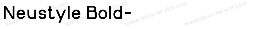 Neustyle Bold字体转换